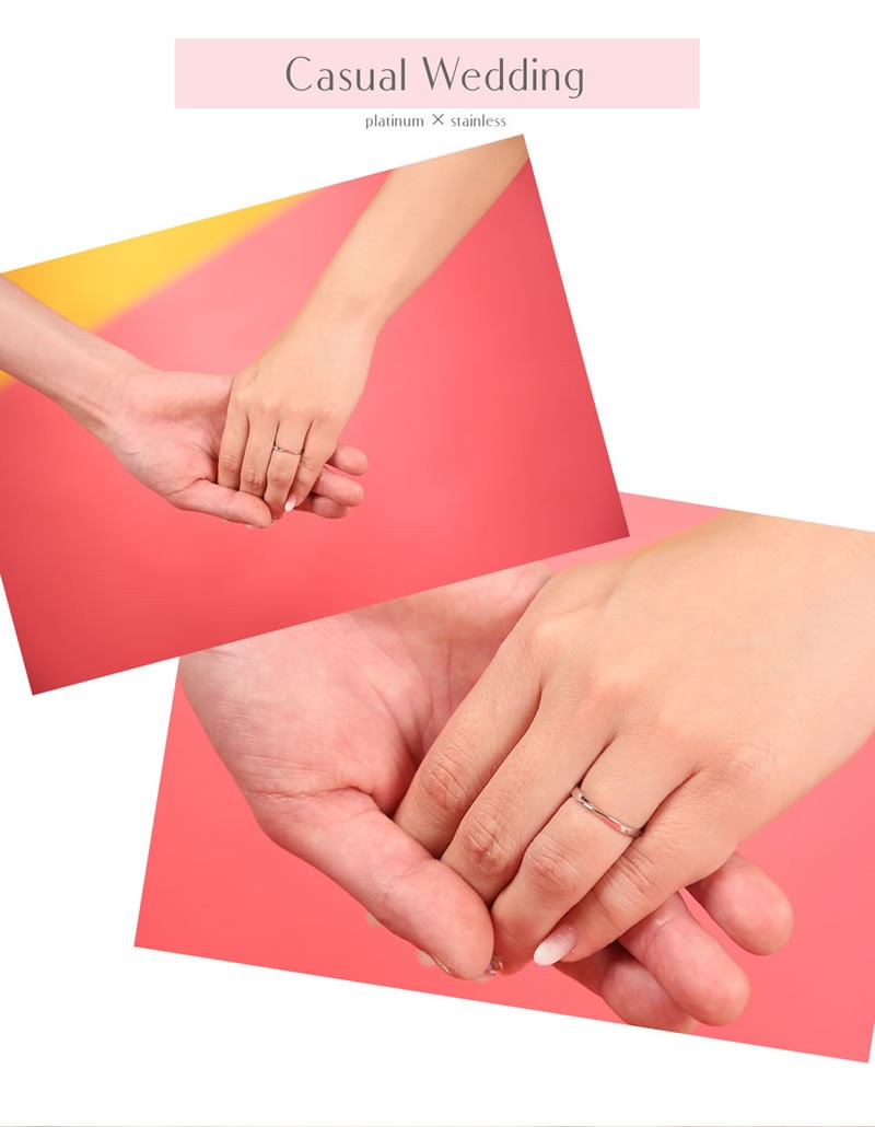 結婚指輪 ヒロインマリッジ セミオーダーメイド 結婚指輪 HM001R-KS Pt950 ステンレス