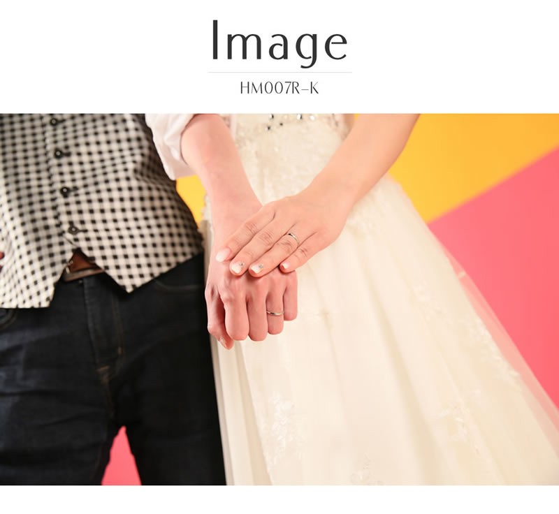 結婚指輪 ヒロインマリッジ セミオーダーメイド 結婚指輪 HM007R-K Pt950 ステンレス