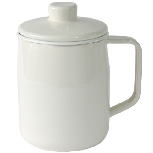 富士ホーロー フィルト オイルポット 1.0L 小さめ 小さい 二重こし網 油ろ過 油こし器 油ポット ホーロー 琺瑯 | 富士ホーロー | 01