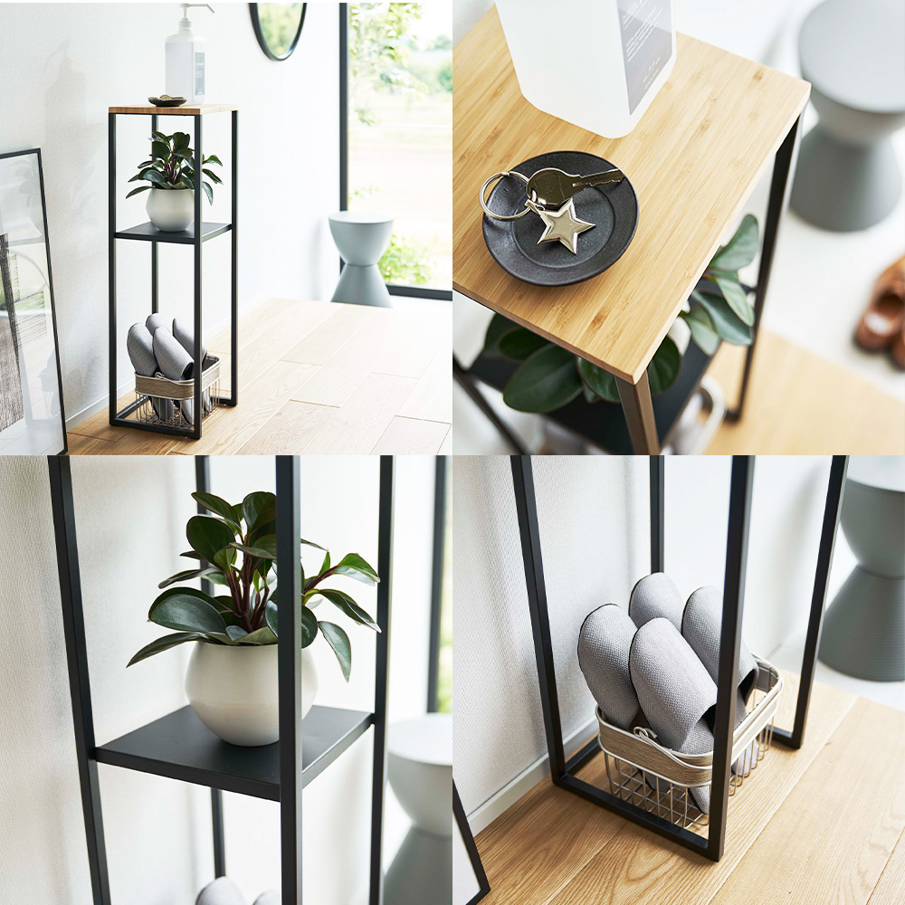 tower 山崎実業 加湿器 スタンド タワー サイドテーブル ベッドサイド