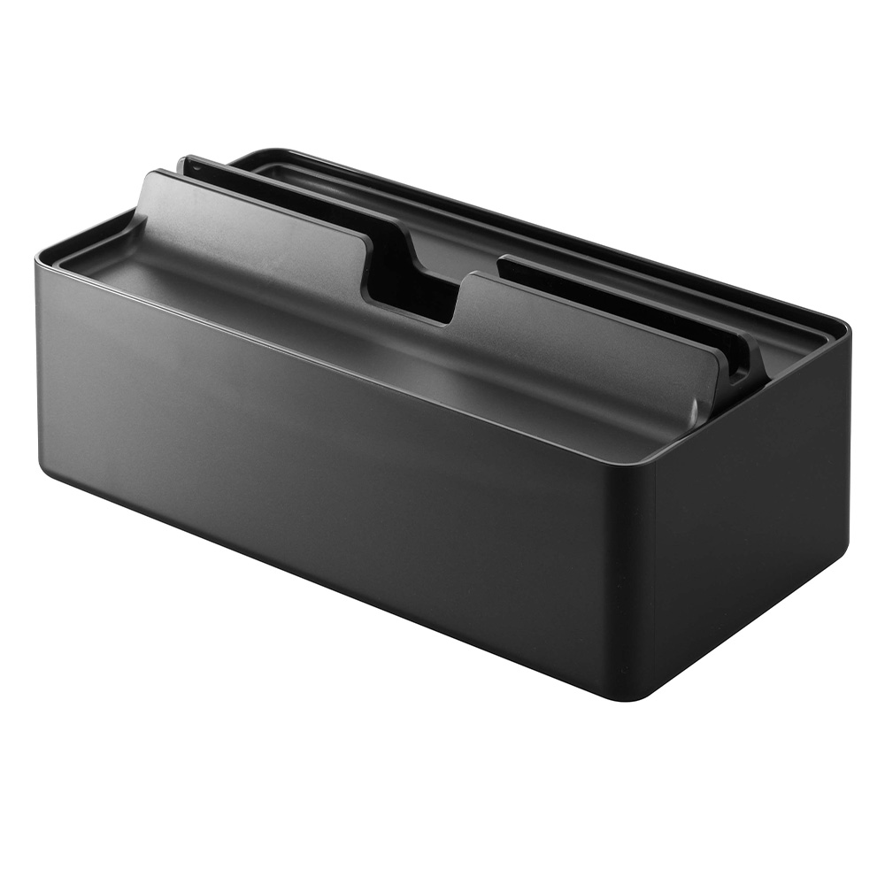 山崎実業 tower トレー 蓋付き ペーパータオルケース タワー ティッシュケース 小物収納 箱ティッシュ ソフトパック ペーパータオル | tower | 02