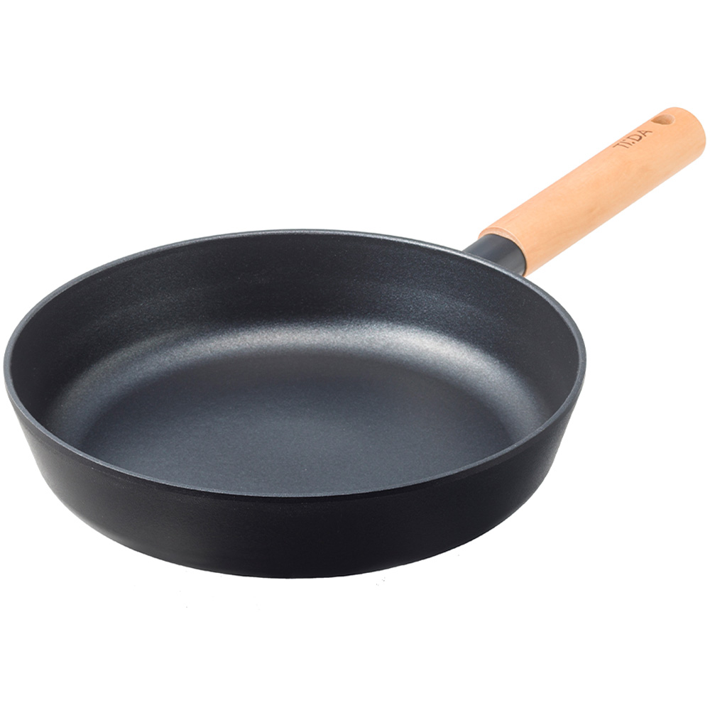 フライパン 24cm TI:DA チタン & ダイヤモンドコーティング 直火 ガス火 IH 軽い 軽量 こびりつきにくい 汚れにくい お手入れ簡単 TIDA PFOAフリー | apide | 01