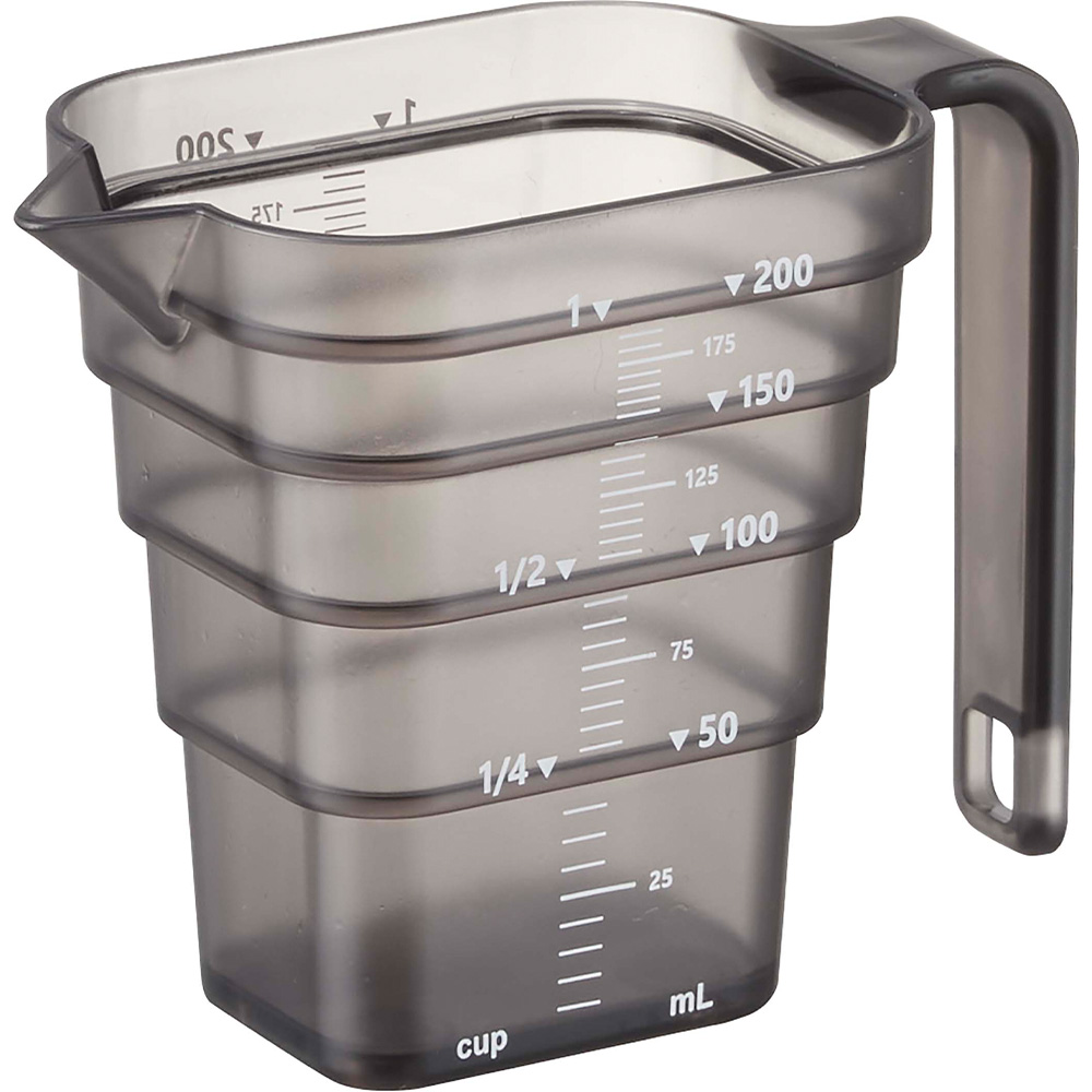 山崎実業 tower マグネット 段々計量カップ タワー 200ml 計量カップ 計量 カップ メジャーカップ 透明 段差 メモリ 目盛り 1カップ 食洗機対応 | tower | 02