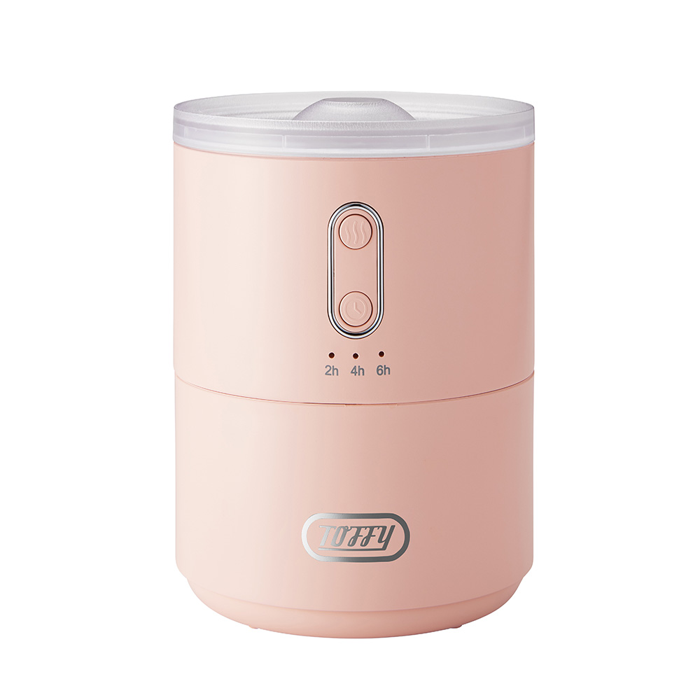 TOFFYハイブリッド式加湿器 ピンク 新品 Toffy トフィー 加湿器 超音波 450ml おしゃれ LED ライト タイマー付