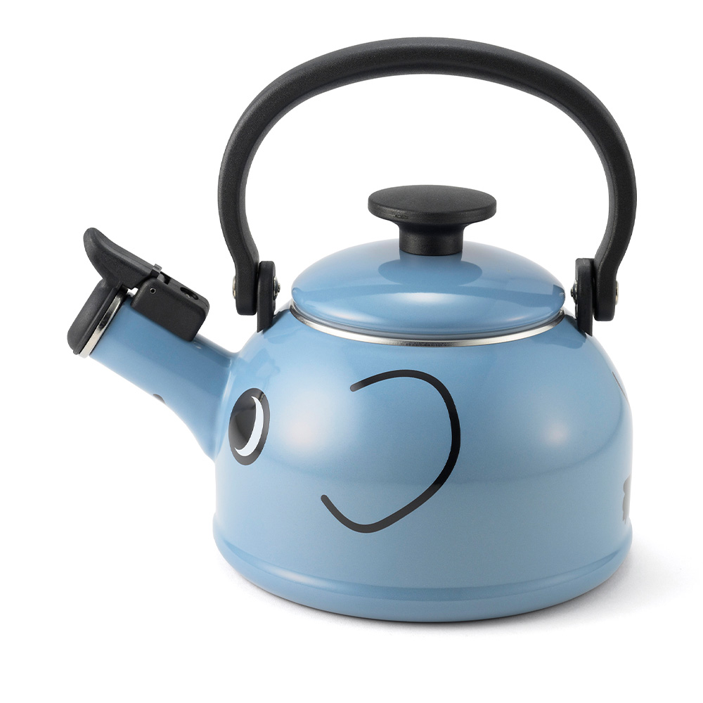 富士ホーロー ケトル 1.6L 笛吹 IH ガス火対応 直火 どうぶつやかん