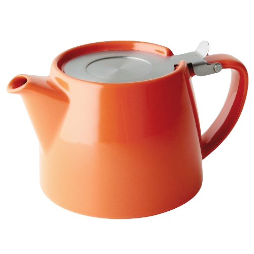 ティーポット 530ml スタンプティーポット おしゃれ 陶器紅茶ポット 急須 ポット 茶こし付 茶こし付き 片手 ハンドル付き フォーライフ 正規輸入 | FORLIFE JAPAN | 02