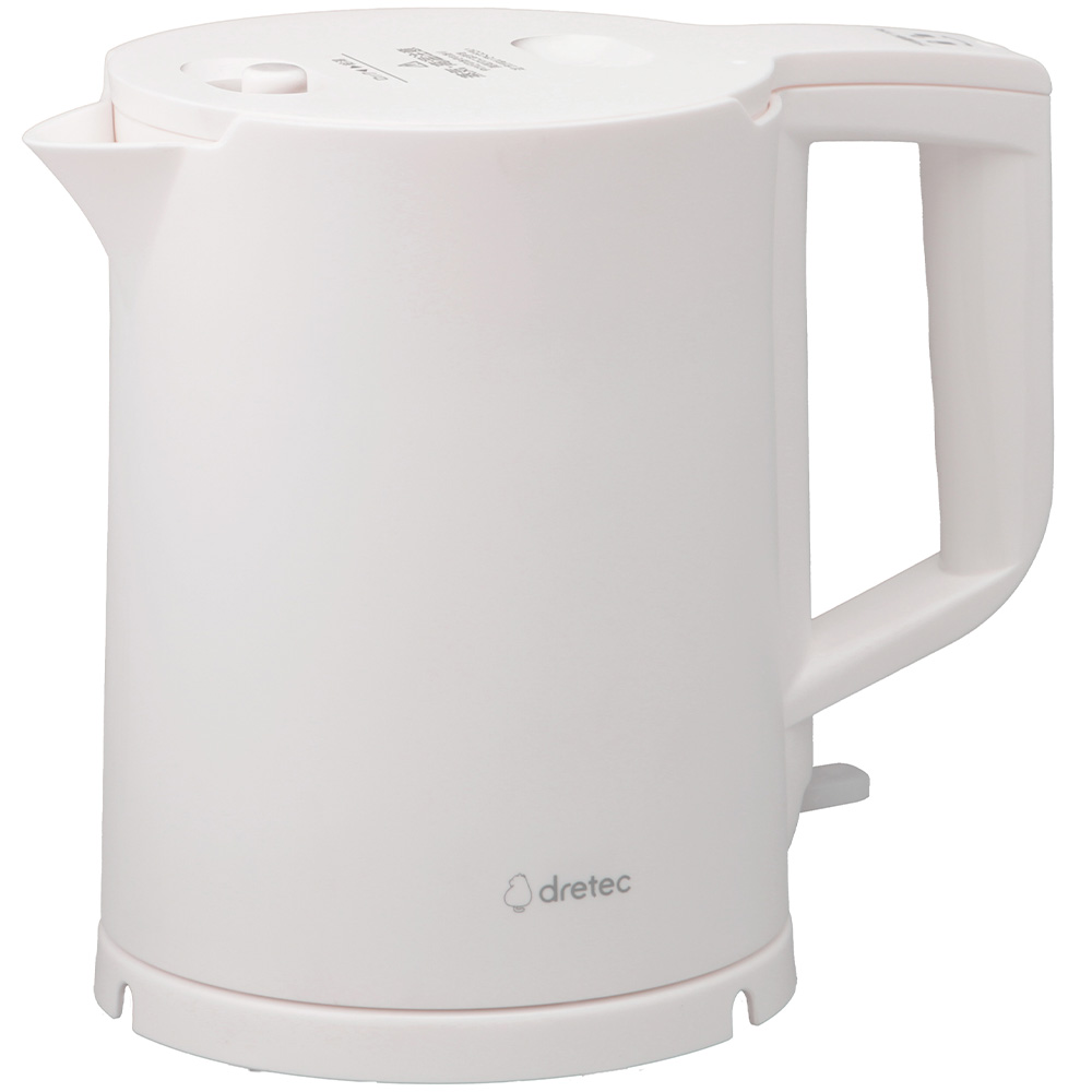 電気ケトル ポット 0.8L 800ml ピタポット 湯沸かし器 ヤカン 軽量 転倒時湯漏れ防止構造 自動オフ シンプル おしゃれ 一人暮らし 新生活 空焚き防止 ドリテック | ドリテック | 01