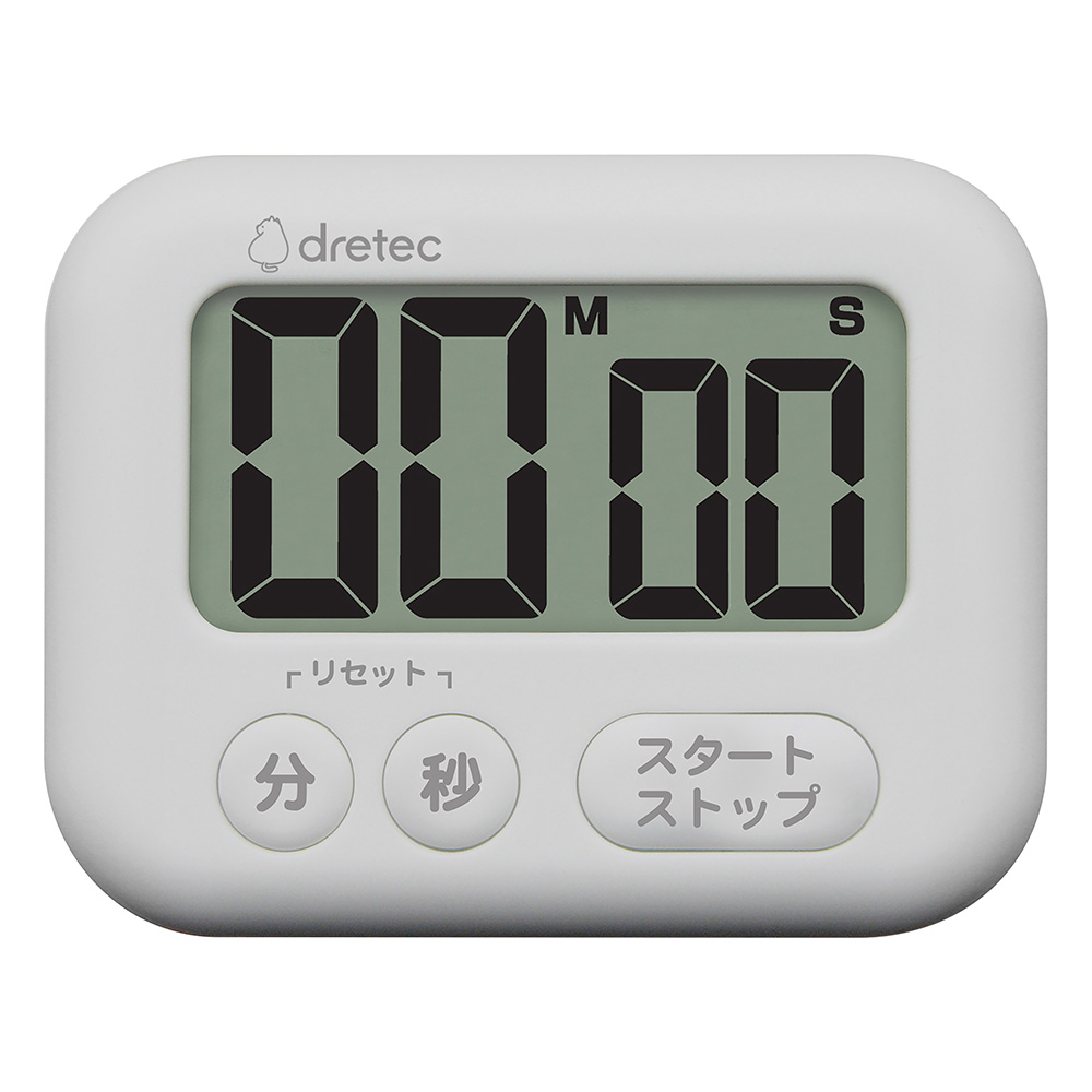 キッチンタイマー 大画面 デジタル マグネット 磁石 スタンド 掛け 置き 電池 カウントダウン アップ リピート アラーム シャボン | シャボン | 01