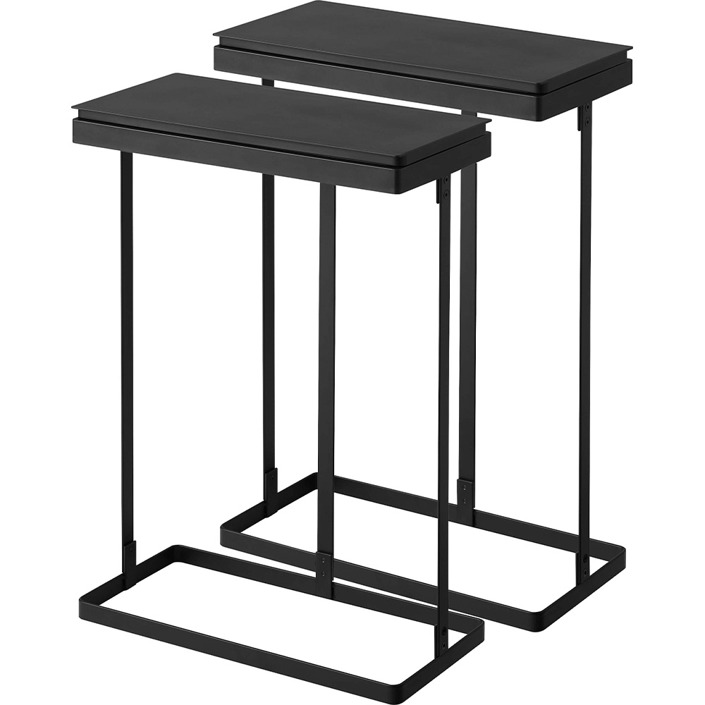 山崎実業 tower スリム蓋付き分別ゴミ袋ホルダー タワー 45L 横開き 2個組 ダストボックス ごみ袋スタンド フタ付き ふた 蓋 ゴミ袋 簡易ゴミ箱 | tower | 02