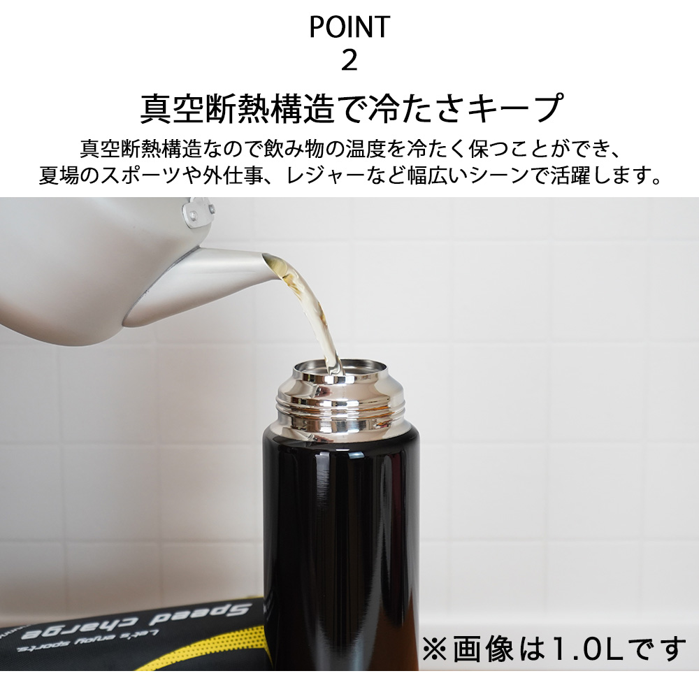 和平フレイズ 水筒 2.0L ステンレス 直飲み ワンタッチ カバー付き