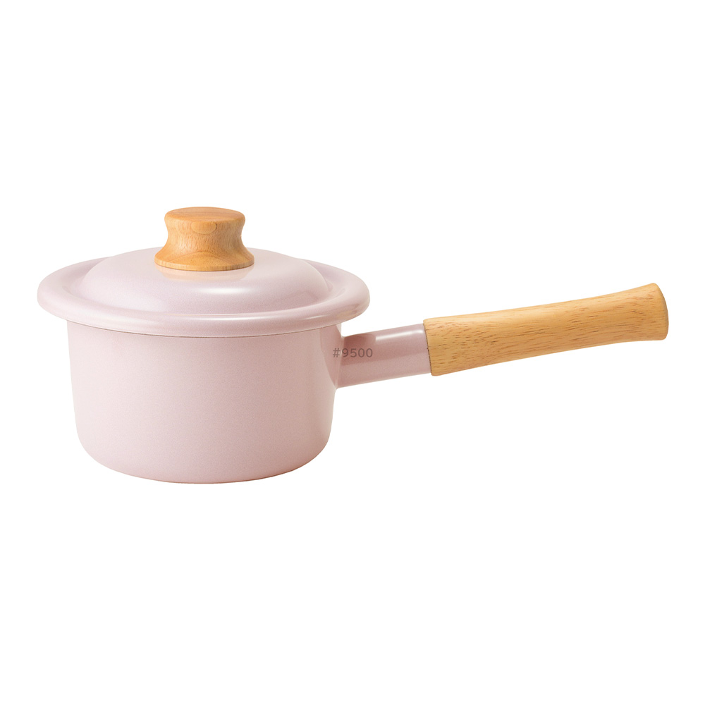 富士ホーロー 片手鍋 14cm ミルクパン IH対応 直火 ガス火 コットン