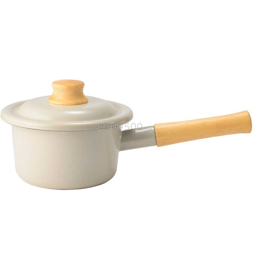 富士ホーロー 片手鍋 14cm ミルクパン IH対応 直火 ガス火 コットン