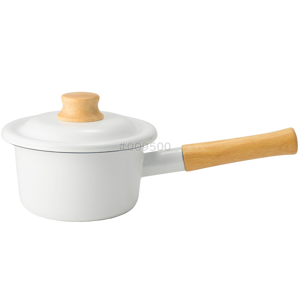 富士ホーロー 片手鍋 14cm ミルクパン IH対応 直火 ガス火 コットン