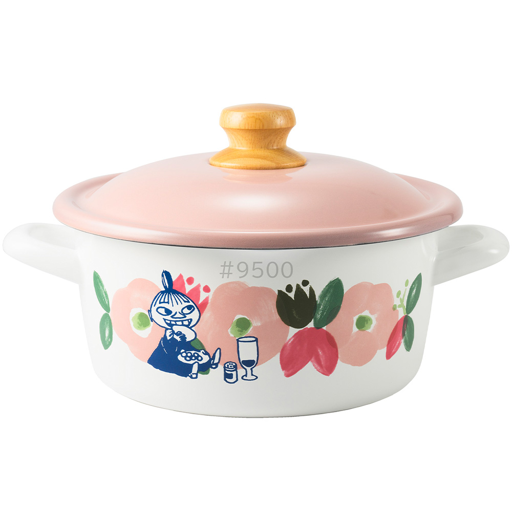 イマン　マリカ　ホーロー製ミニキャセロールベアー 富士ホーロー 両手鍋 20cm リトルミィ ムーミン キャセロール ガス火