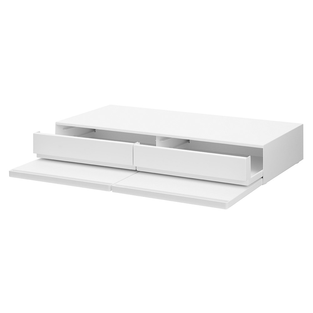 山崎実業 tower ツーウェイ キッチン家電下 引き出し & スライドテーブル タワー W80 幅80cm 収納 ラック ドロワー 作業台 一時置き | tower | 01