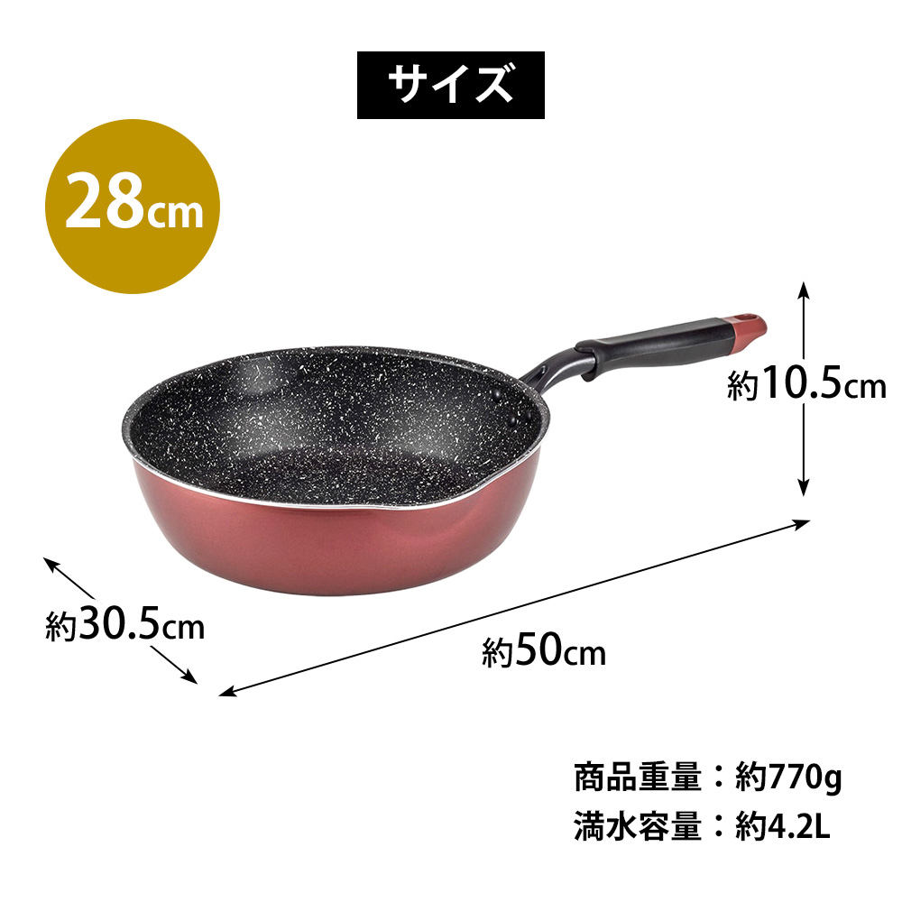和平フレイズ フライパン 深型 28cm ガス IH 対応 深い 軽量 軽い 和平フレイズ フライパン 深型 28cm ガス IH 対応 深い 軽量 軽い