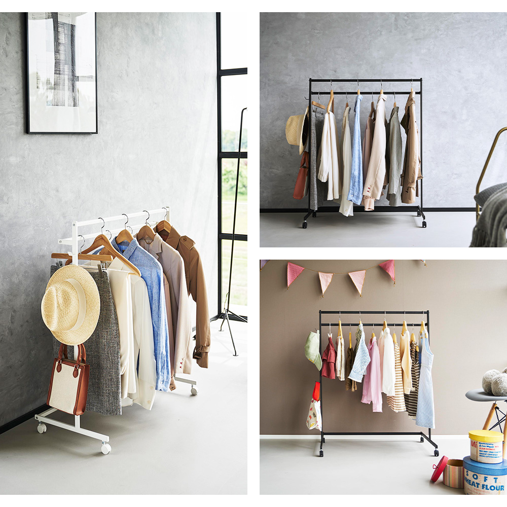 tower 山崎実業 収納力アップハンガーラック タワー 2段 幅73cm スリム