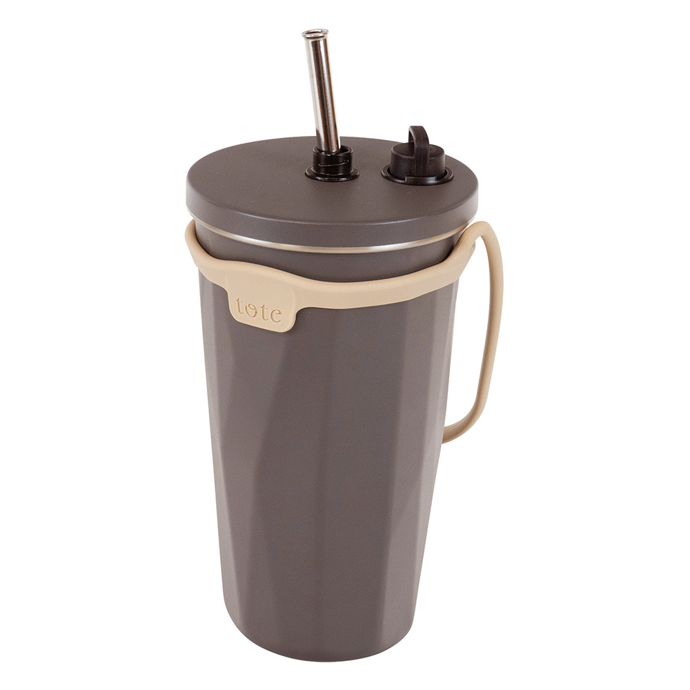 タンブラー ストロー付き 570ml 2way 蓋付き 持ち運び 保温 保冷 ストロー付きタンブラー おしゃれ 水筒 コーヒー 大容量 オフィス ステンレス マグ 直飲み | 和平フレイズ | 02