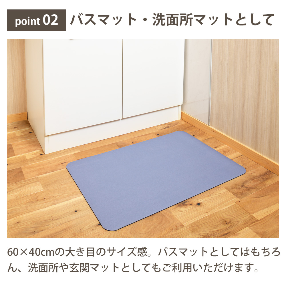 和平フレイズ バスマット 珪藻土 ソフトマット 60×40cm 1枚 バスマット