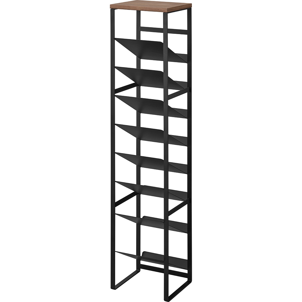 山崎実業 tower 天板付きボトルストッカー タワー 8段 ボトルラック 斜めラック 調味料 ボトル ペットボトル 瓶 ラップ スリム 2L ワイン 日本酒 焼酎 水 500ml | tower | 02