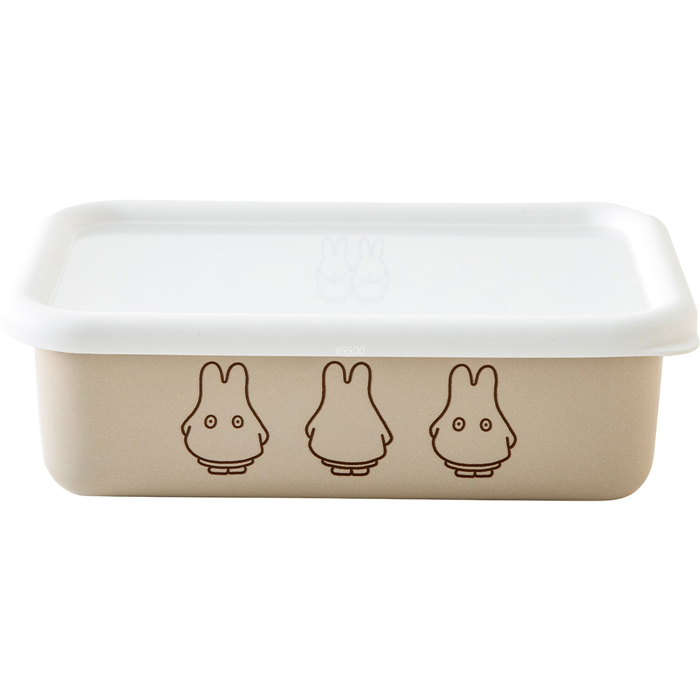 ミッフィー パステル 浅型角容器 M ホーロー Miffy miffy ミッフィー キッチン ブルーナ 富士ホーロー ホーロー容器 ホーロー キャニスター 容器 保存容器 | 富士ホーロー | 04