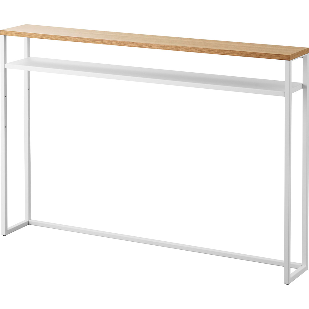 山崎実業 tower 棚板が動く後付けヘッドボード タワー 公式 コンソールテーブル スリム 白 黒 飾り棚 収納棚 オープンラック 小物置き ディスプレイ | tower | 01