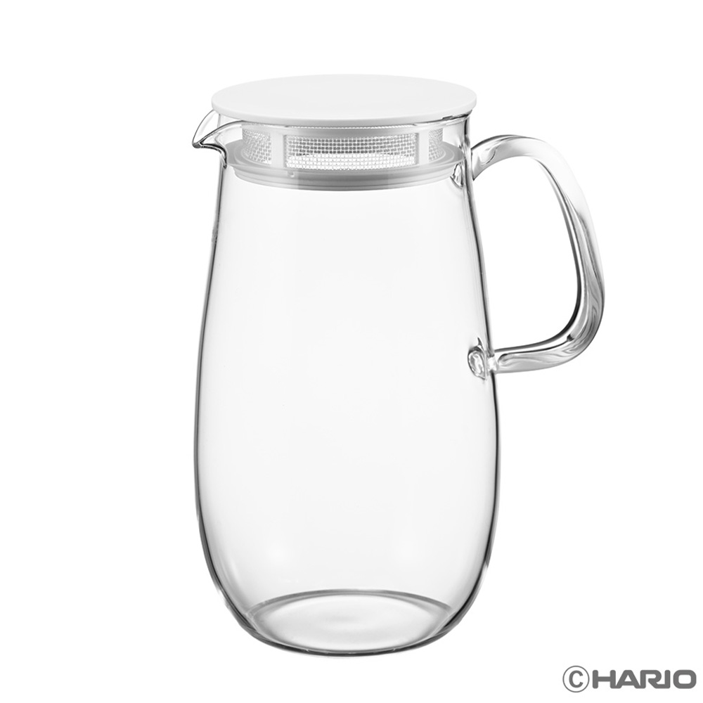 HARIO レンジでかんたん麦茶ポット むぎちゃん 1000ml 出汁 耐熱 ガラス 冷水筒 ピッチャー お茶ポット 日本製 洗いやすい 1L 1リットル 電子レンジ対応 | HARIO | 01
