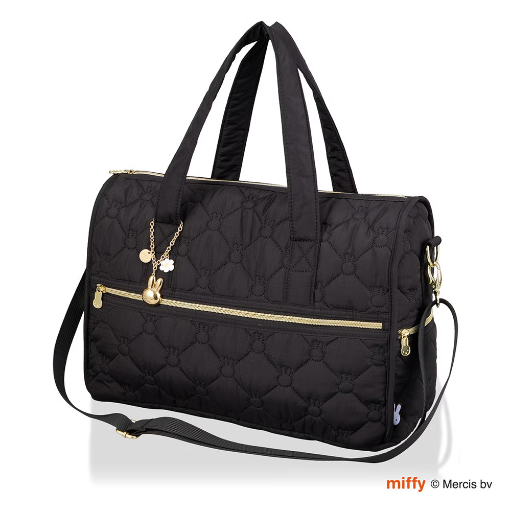 ミッフィー ボストンバッグ キルティング miffy 13L 31L ショルダーバッグ ショルダーベルト キャリーオン 軽量 大容量 ポケット 旅行 出張 かばん シフレ | Siffler | 01
