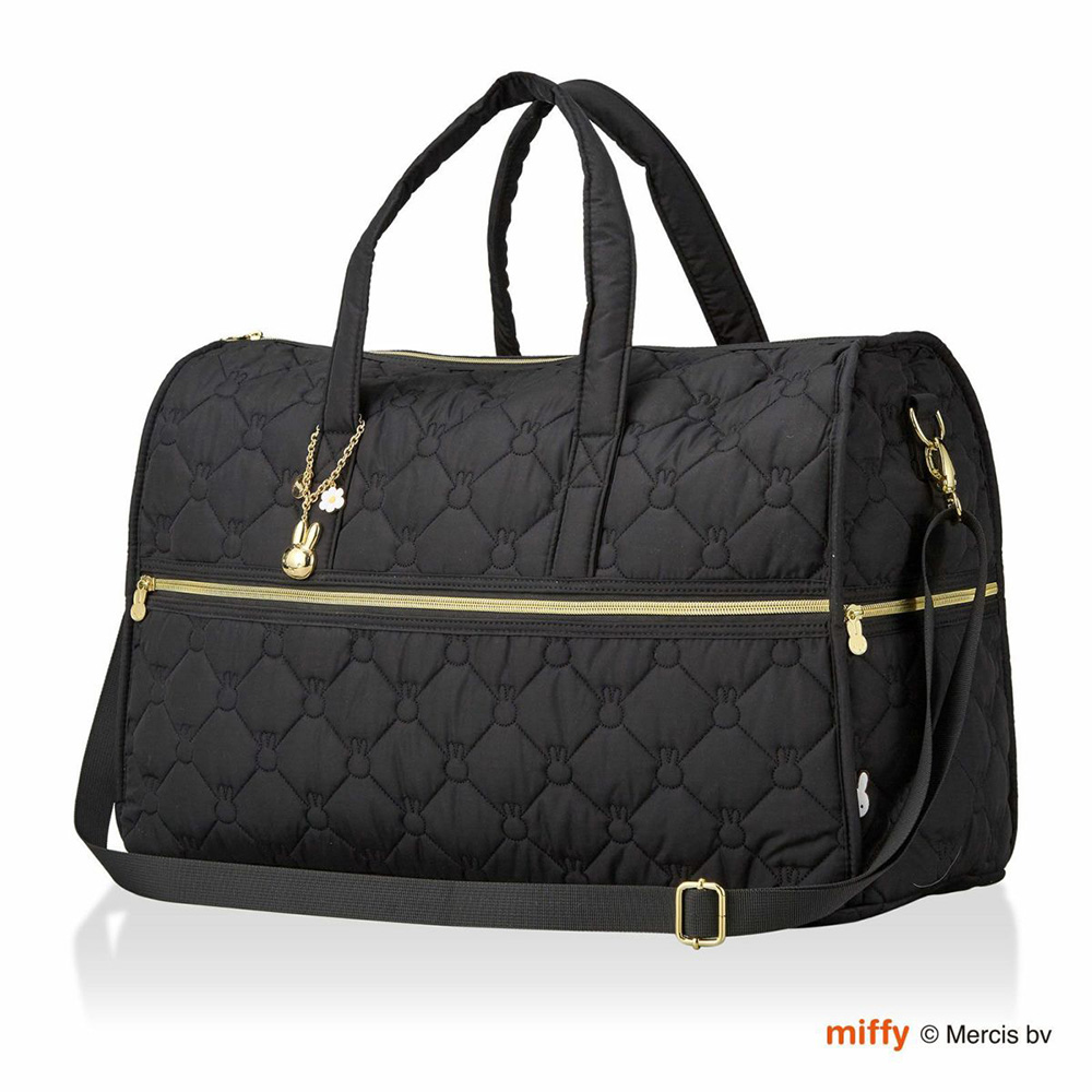 ミッフィー ボストンバッグ キルティング miffy 31L ショルダーバッグ ショルダーベルト キャリーオン 軽量 大容量 ポケット 旅行 出張 かばん シフレ | Siffler | 01