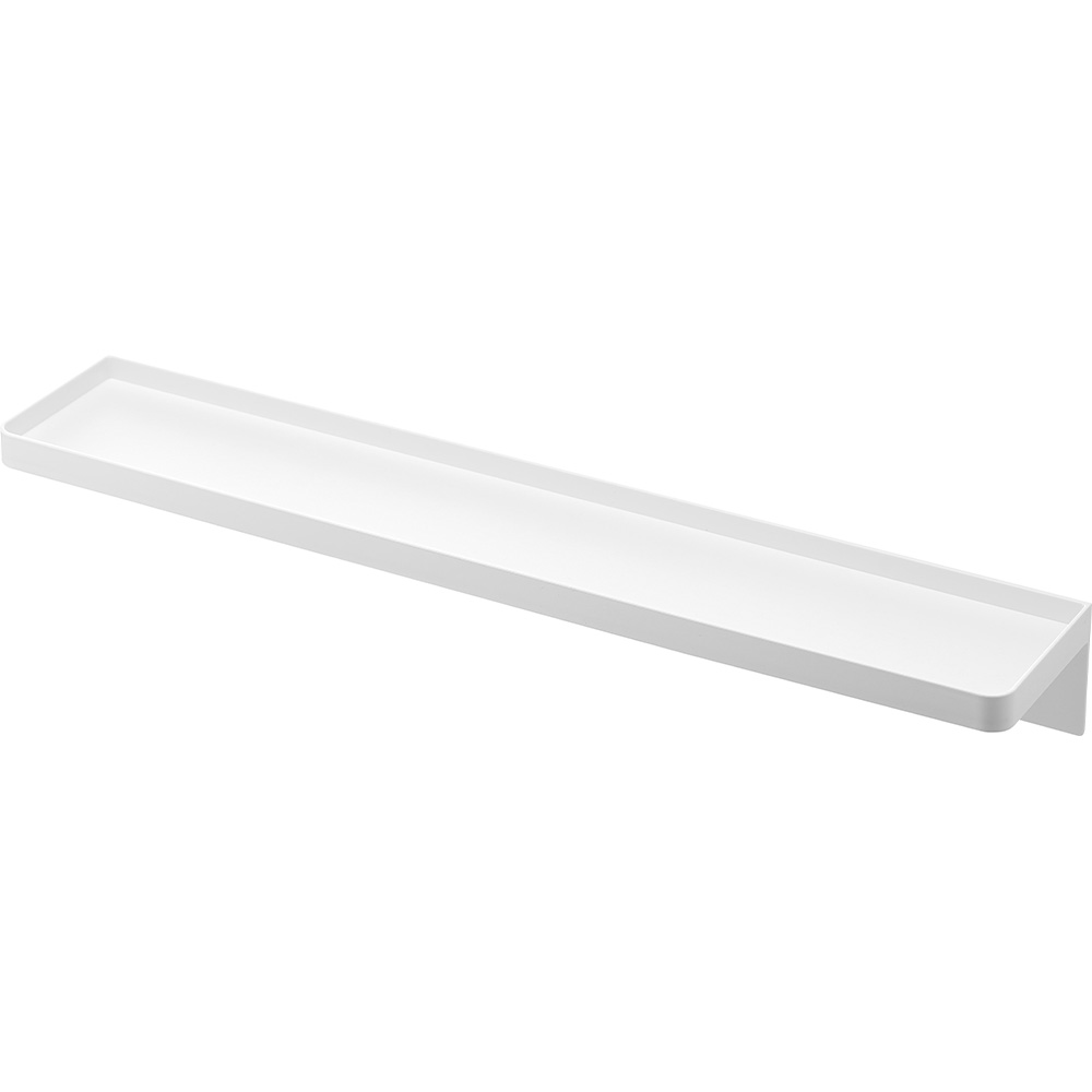 山崎実業 tower 洗面台横隙間トレー タワー 公式 洗面所横 隙間 壁 落下防止 棚 トレー 一時置き 歯ブラシ コップ 化粧品 洗面用品 小物入れ アメニティトレー | tower | 01