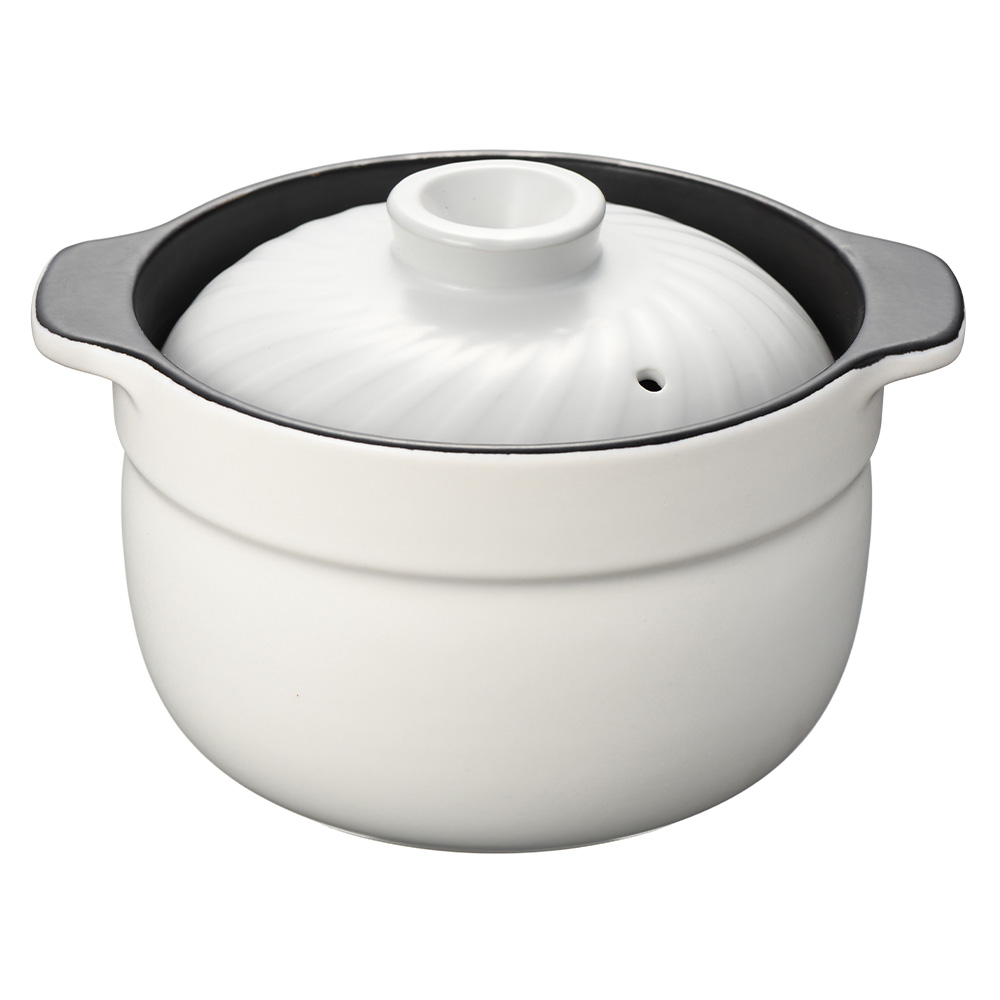 炊飯土鍋 1合 2合 3合 電子レンジ ガス火 直火 炊飯器 ご飯鍋 炊飯鍋 お米 ご飯 両手鍋 陶器 ごはん釜 炊飯マグ レンジでごはん みのり丈膳 和平フレイズ | 和平フレイズ | 02