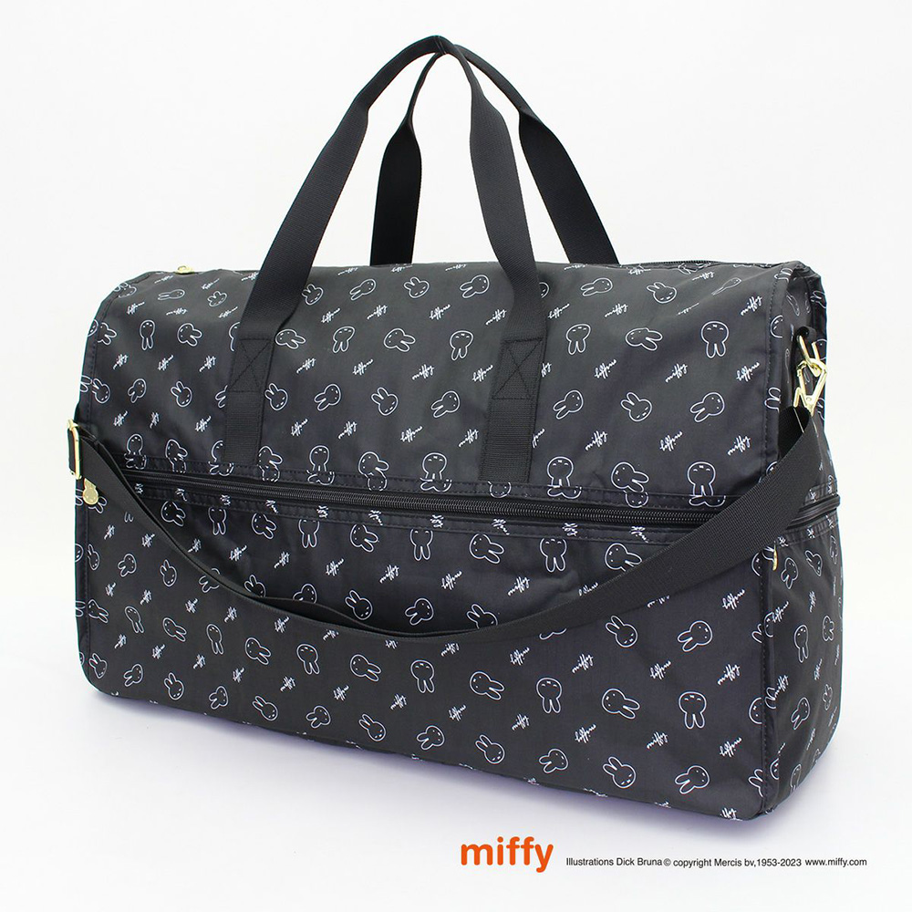 ミッフィー ボストンバッグ M miffy 31L ショルダーバッグ キャリーオン 軽量 大容量 ポケット 旅行 出張 かばん シフレ トラベル 修学旅行 肩掛け かわいい | Siffler | 02