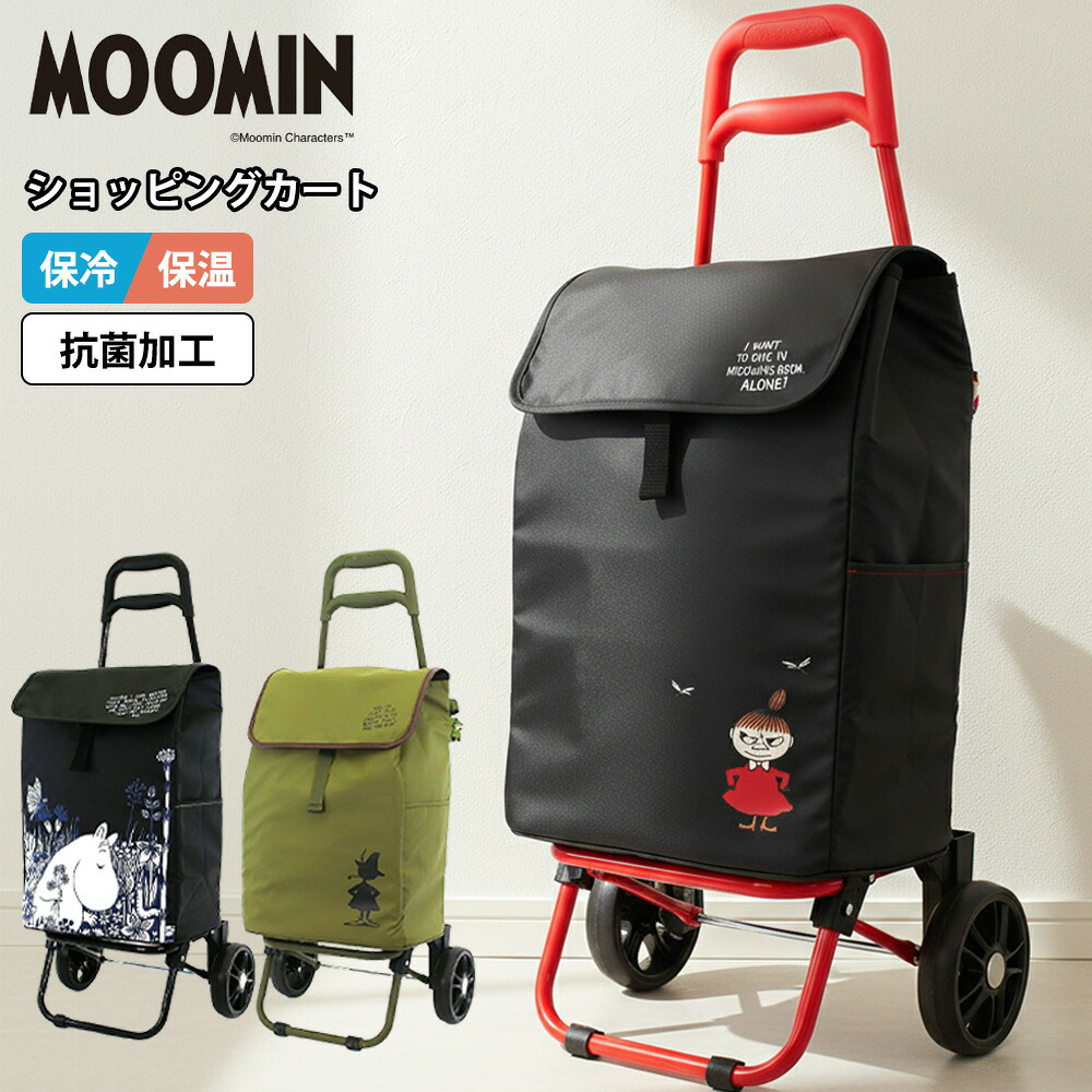 シフレ ムーミン スナフキン ショッピングカート 保冷 保温 約35L Siffler（シフレ） ムーミン 保冷フック付きショッピングカート