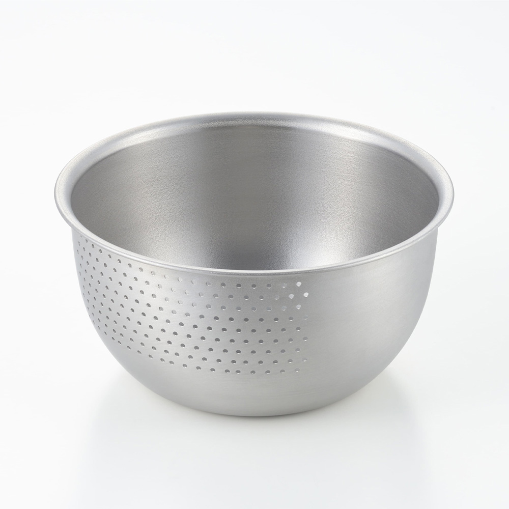 水切りボウル 米とぎ 1〜2合 2~4合用 18cm 21cm 日本製 ステンレス 燕三条 食洗機対応 3way 洗米 ざる 穴あき 穴付き 白米 ボール 野菜 ヨシカワ 生活のかたち | ヨシカワ | 01