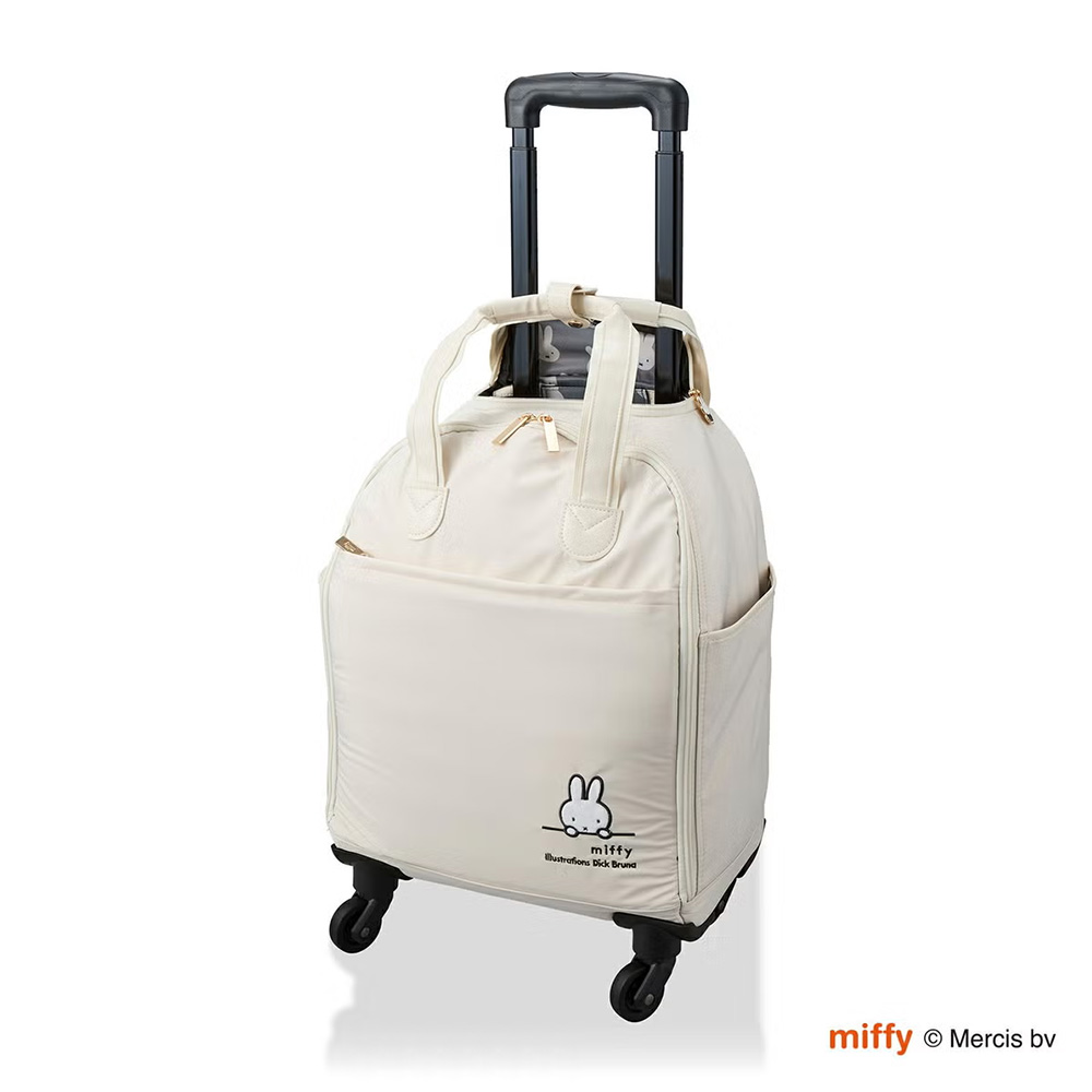 ミッフィー ソフトキャリーケース バッグ miffy 23L 2kg 旅行 シングルキャスター 軽量 機内持込 お買い物カート ショッピング スーツケース 小型 出張 シフレ | Siffler | 02