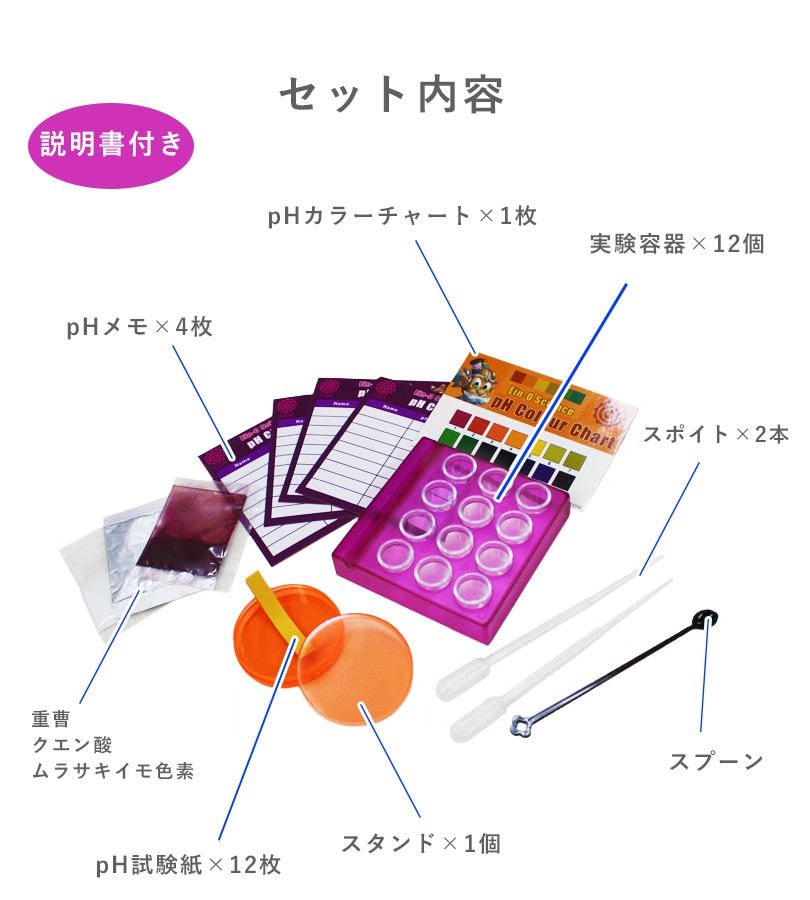 酸性 & アルカリ性 おもしろじっけんセット #E2387-1 新日本通商