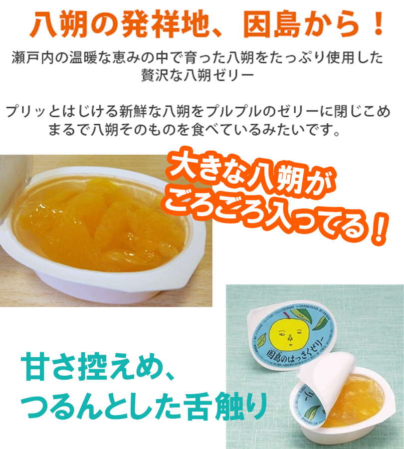 因島 はっさくゼリー 72個セット 八朔果肉入り 果物ゼリー フルーツ