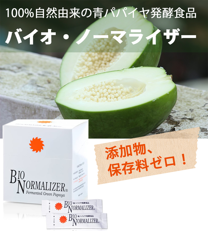 バイオノーマライザー 青パパイヤ酵素 30包入×4箱セット 粉末 発酵食品