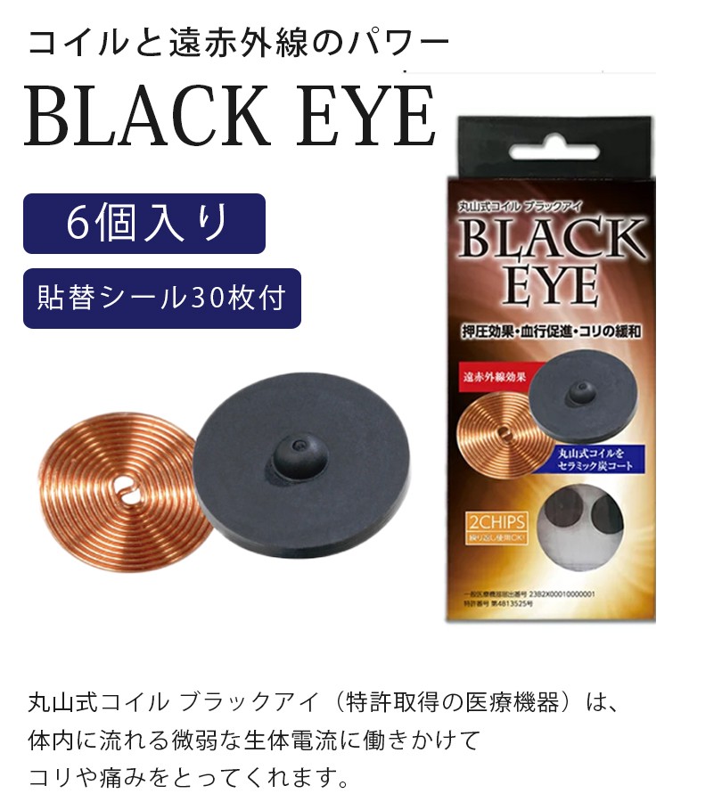 丸山式コイル ブラックアイ 6個入り専用貼替シール30枚付×3個