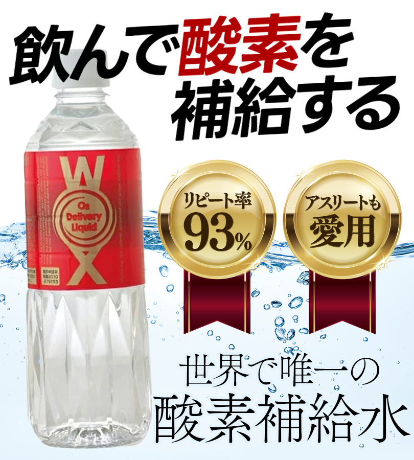 高濃度酸素水 WOX ウォックス 500ml×12本セット 酸素リキッド