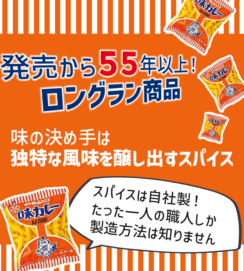 駄菓子 カレー味 スナック お菓子 やまとの 味カレー 8g 30個