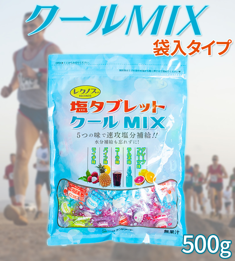 ランドアート クールMIX 袋入タイプ 500g レクノス 塩タブレット