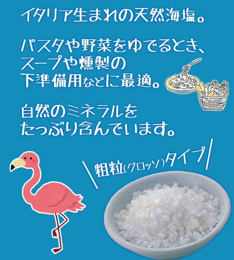 モティア 塩 サーレ・インテグラーレ・グロッソ 2kg 粗粒 海塩
