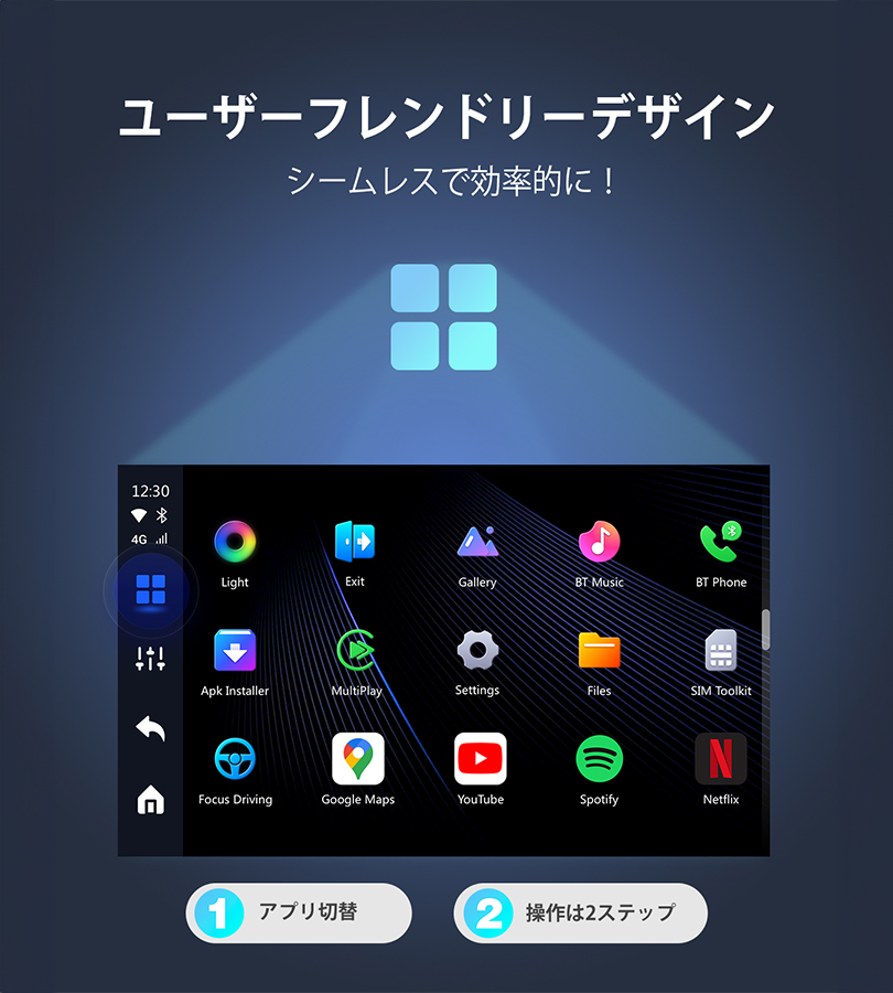 OTTO AI BOX P3 専用リモコン付き HDMIケーブル Ottocast オット