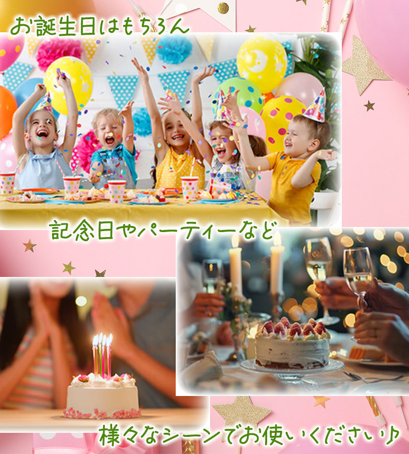 KOKOPLACE スリムキャンドル 482-5F 誕生日ローソク カラフル 銀ホイル