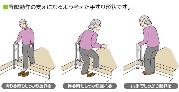 手すり 玄関 屋内 アロン化成 安寿 上がりかまち用手すり K-140L