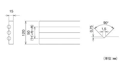 木製ベースプレート 120mm幅 ４ｍ 手すり 手摺 送料2000円 - 歩行補助