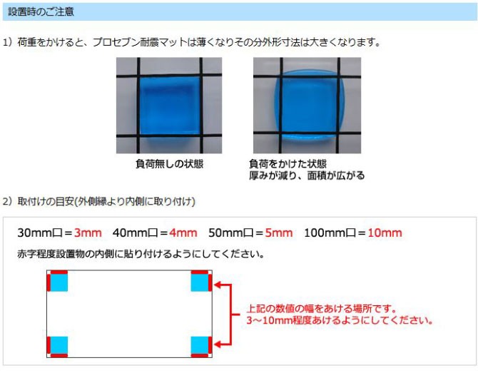 耐震マット プロセブン耐震マット 4cm角 - 生活雑貨