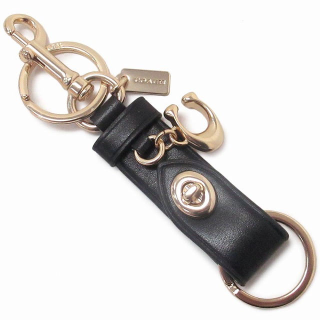 COACH コーチ キーホルダー アウトレット レザー ターンロック
