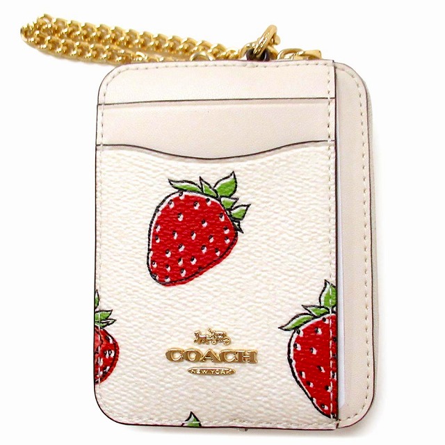 COACH コーチ コインケース アウトレット ストロベリープリント